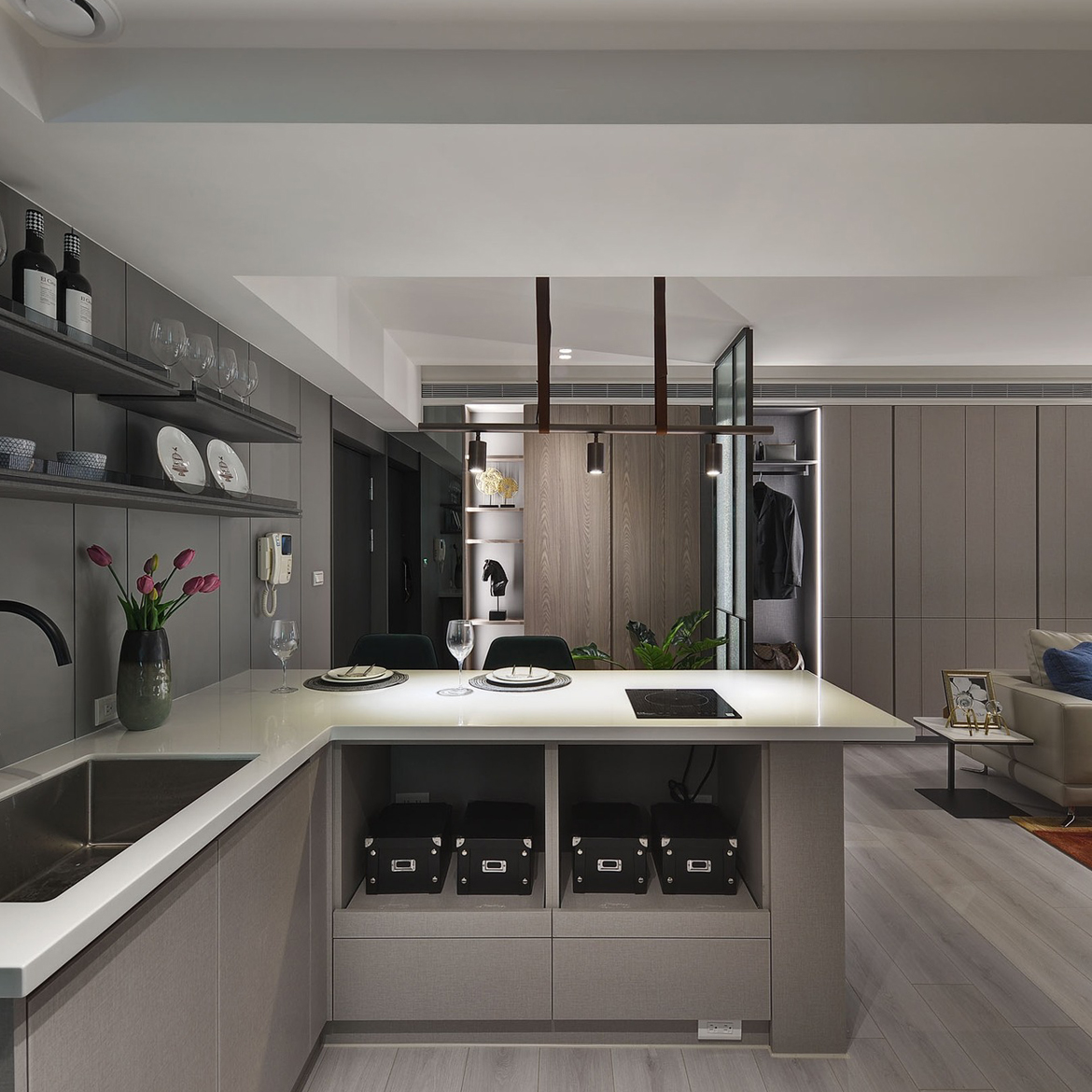 廚房設計｜Ｌ型的料理空間，為每道料理增添風味｜川馳新北室內設計